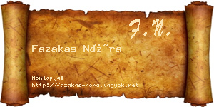 Fazakas Nóra névjegykártya